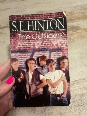 S.E. Hinton The Outsiders Paperback - Pink Brick Cover